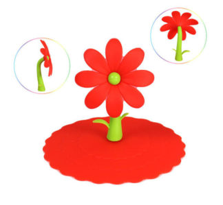 Flower cup cover red